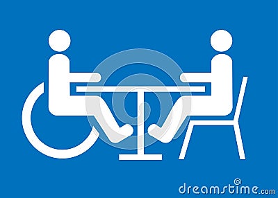 vector placemark for the disabled and the elderly Vector Illustration